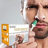 Nose Wax Kit, Anself Nose Hair Removal Wax Kit Wax Applicators Sticks Kit 20pcs Wax Sticks, 1 Pack Wax Beans, 8pcs Mustache Stickers, 1 Measuring Cup, 10 Paper Cups for Removing Nose Eyebrow Hair