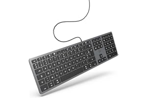 Mobility Lab Clavier français AZERTY filaire pour Mac – gris sidéral et noir