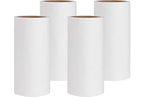 ISIYINER Set di 4 Ricariche da 60 Fogli per Rullo Levapelucchi, per Rimuovere Peli di Cane/Gatto, Lanugine e Polvere da Vestiti, Tappezzeria e Tappeti (240 Fogli in Totale)