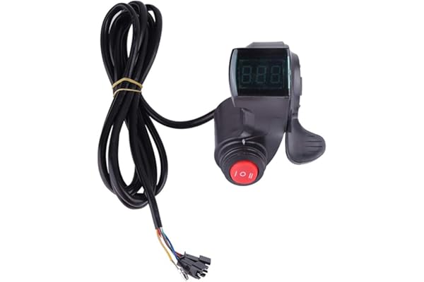 VGEBY1 3 Vitesses Throttle, Guidon de Vitesse de Bicyclette avec Indicateur de Tension Affichage LCD Commutateur de Vitesse