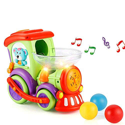 LUKAT LK-TOYS-958 Coches de Juguete para niños, Juguete de música, Juguetes eléctricos Tren con Bola y luz
