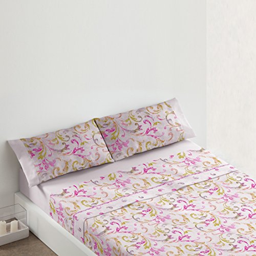 Burrito Blanco - Juego de sábanas 014 Rosa de cama de 90x190/200 cm