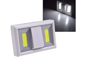 CHILITEC Luce adesiva magnetica da parete a LED con interruttore 240lm bianco 6000k funzionamento a batteria 4xAAA luce wireless per corridoio camera dei bambini roulotte camper