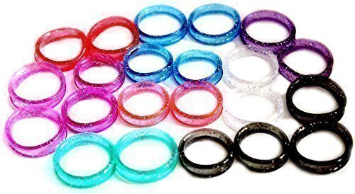 BeautyTrack Finger Ring Inserts for Hairdressing Barber Scissors, Shears in Sparking Colours Scissor Inserts/Finger Rings X 22 With Free Delivery