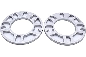 SHLPDFM 2x 10mm Universal Spurverbreiterungen 4 Löcher,5 Löcher Radabstandshalter Unterlegscheiben Aluminum 98mm bis 120mm