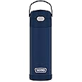 THERMOS FUNTAINER 16 Ounce Stainless Steel Vacuum Insulated Bottle with Wide Spout Lid, Navy