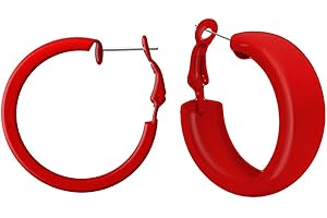 SOULCATS Soul-Cats 1 paire de boucles d'oreilles créoles en 11 couleurs tendance créoles métal style années 80 rétro