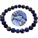 Lapis Lazuli Doğal Taş Bileklik, Sertifikalı Doğal Taş, Ayarlanabilir Lastikli Uniseks Bileklik, Natural Stone Bracelet, Bead