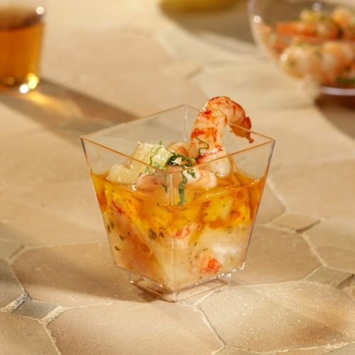 Papstar 19988 50 Fingerfood Schalen eckig 5 x 4.5 x 4.5 cm, glasklar - 2