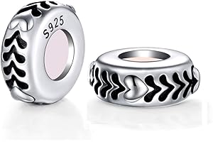 GLOBALWIN JEWELRY Jewelry Charm en Argent Sterling Perle de Charme Bouchon- Entretoise Charms pour Bracelet Style Pandora Globalwin