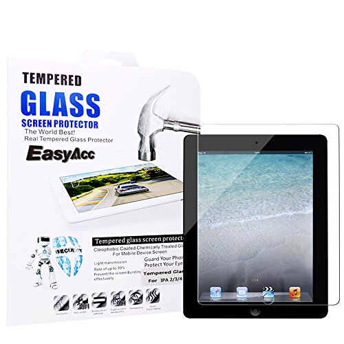 EasyAcc iPad 2 3 4 Schutzfolie Glas Folie Panzerfolie für Apple iPad 2 3 4 Klar Anti-Kratz Displayschutz – 9H Hardness aus gehärtetem Glas - 6