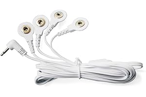 KONMED 1 Paar TENS Elektrodenleitungskabel (2,5 mm Schnappverschluss, 3,5 mm Anschluss)