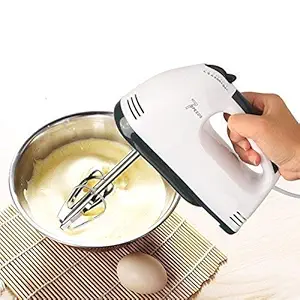 NVG ENTERPRISE Speeds 260 Watt Hand Held Electric Egg Beater 2 Stainless Steel Beaters, 2 Dough Hooks