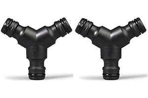 TOPWAYS® Plastique Snap on Splitter de Tuyau (3 Voies) Y Male Connecteur de Tuyau de Jardin Raccord en Y 2 Pack