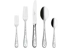 Villeroy & Boch – Toy's Delight set di posate 30 pezzi per 6 persone in acciaio inox, 6 cucchiai, 6 forchette, 6 coltelli, 6 cucchiaini da caffè e 6 forchettine per dolci, lavabili in lavastoviglie