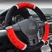 Produktbild LIUYU Leder Lenkradbezug Universal Fit 38Cm 3D Dreidimensionale Antirutsch Weiche Hohe Qualität Atmungsaktiv Rutschfeste Sport Mode, 38 Cm