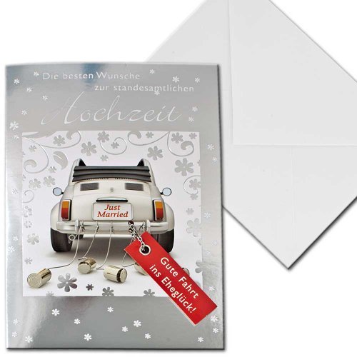 Karte Hochzeitskarte Standesamtliche Hochzeit Die besten Wünsche Vier Jahreszeiten Briefkuvert