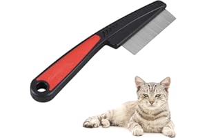 PHCOZY 1 Pcs Metall Mensch Läusekamm Lausinator Nissenkamm extra fein Nissenkamm entfernt sicher Läuse aus Edelstahl extra fein für Baby Kinder Erwachsene und Haustier