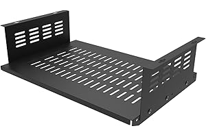 JINGCHENGMEI Under Desk Computer Mount for Small Form Factor SFF Computers and PCs, Product Using Space 17.3" x H 4" x D 12", Compatible with PlayStation 4, PS4 Slim, PS4 Pro for Under Desk Gaming