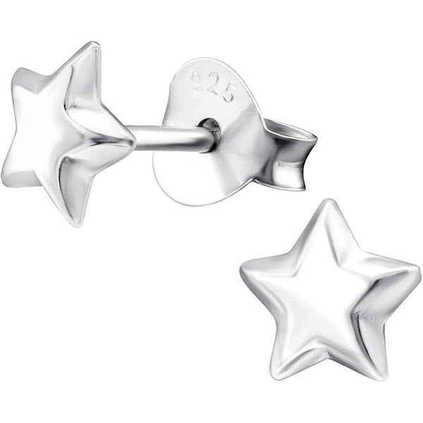 Laimons Kinder-Ohrstecker Aus Sterling Silber 925 – Teddybär-Design, Mit Silikonverschluss