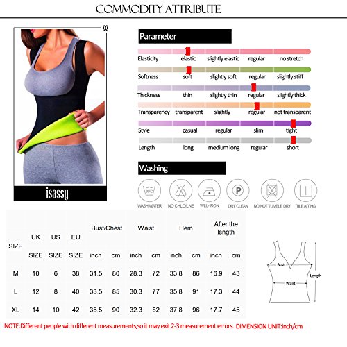 ISASSY Damen Trainingsweste Sport Korsett Training Taillenkorsett Corset Taillenformer Shapewear Korsett Latex Training - 7