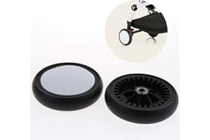 DENGOFNG 1 paire de roues pour poussette de bébé - Pratiques - Partie en caoutchouc durable - Flexible - Avant et arrière de rechange à 360 degrés - Accessoires arrière pour Yoyo pour Vovo (roue arrière)