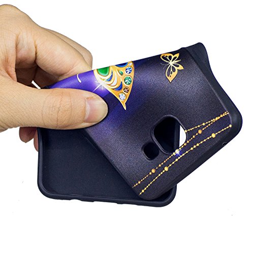 Samsung Galaxy A5 2016 / SM-A510 Hülle, Chreey [Prägemuster] Full Body Cover Bumper Case Weich TPU Silikon Handyhülle Matt Kratzfeste Anti-Rutsch Schutzhülle Backcover [Diamant Schmetterling] - 4