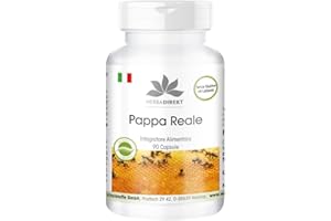 HERBA DIREKT Pappa Reale fresca pura 500mg - Estratto da 2000mg Pappa Reale 4:1-90 Capsule | HERBADIREKT by Warnke Vitalstoffe - Qualità da farmacia tedesca