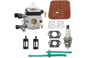 DUOJIN Kit Carburador para STIHL FS38 FS45 FS46 FS45C FS46C FS55C FS55 FS55R FS55RC FS74 FS75 FS80 FS85 KM55 HL45 KM55R Kit Reemplazo de desbrozadora Cortacésped Carburador C1Q-S97