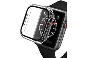 GADGETS MAFIA Tempered Glass Screen Protector for Apple Watch Series 9 (2023) Series 8 Series 7 45mm, Ultra-Thin Shockproof Overall Protective Cover for iWatch