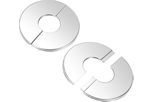 M METERXITY 2-Pack Wall Split Flange, for 0.9 Inch/22mm OD Pipe 304 Stainless Steel Escutcheon Plate Round Self-Adhesive Plumbing Cover Plates for Water Pipe/Faucet