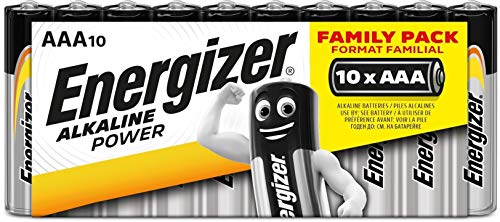 Energizer - Pack de 10 pilas alcalinas Alkaline Power LR03 AAA, family pack