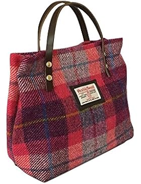 Harris Tweed Edinburgh , Damen Henkeltasche Pink Bubble Gum Plaid