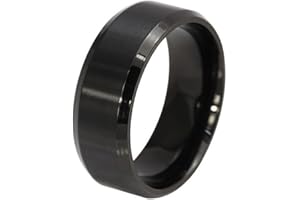 HIJONES Bijoux Hommes Bague acier inoxydable simple Style