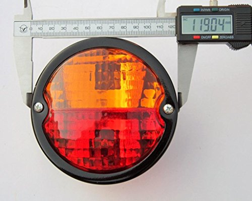 2x Vintage Rücklicht Lampe mit Lizenz Platte Fenster Traktor Trailer Truck 12V -11000801A - 3