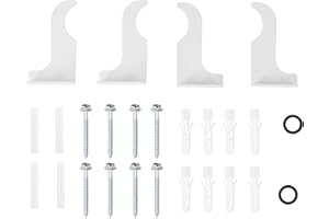 Heilmetz Supports muraux pour radiateurs，Support de montage pour radiateur，kit de fixation (blanc, 2 jeux)