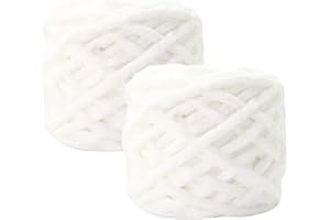 ‎MAXEE Maxee Chenille Wolle Garn 180 g(90 g*2), ca.130 m, Super Soft Knitting, Chunky Grobstrick Weiches Wollgarn zum Häkeln, Chenille zum Weben von Schals, Mützen, Decken, Zierkissen-43 Ben Bai