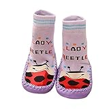 Vovotrade® Baby Girls Kids Cute Cartoon Toddler Anti-slip Sock Shoes Boots Slipper Socks Age 0-6 18 24 months Purple (6-18 months)