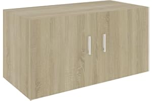 vidaXL Wandschrank mit 2 Türen Hängeschrank Wandregal Bücherregal Badschrank Schrank Aktenschrank Oberschrank Sonoma-Eiche 80x39x40cm Holzwerkstoff