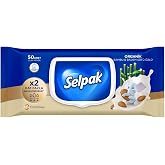 Selpak Organic Bamboo Almond Milk Wet Wipes 1x50
