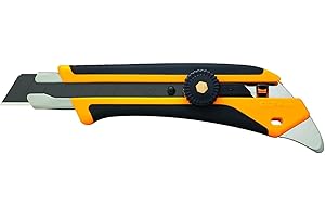 Olfa L-5 - Cúter serie X, con cuchilla de 18 mm, bloqueo de rueda y púa de metal duro en el mango