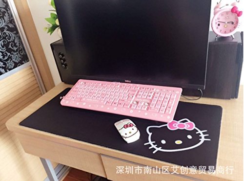 Preisvergleich Produktbild Lilys Hello Kitty Mouse Pad- Big for Your Desk (Black)