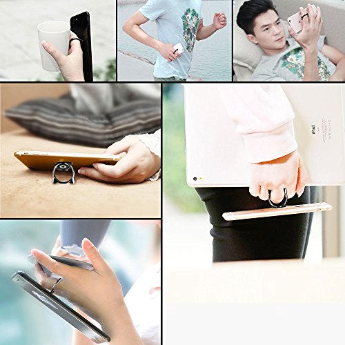 aceyoon Smartphone Fingerhalterung Kartze Schwarz 2 Set Handy HÃ¼lle Ringhalter Metall 360 drehbarer Mobil Phone Ring Holder stabil bombenfest iPhone Fingerhalter fÃ¼r iPhone X 8 Plus 7 Plus 6 Samsung