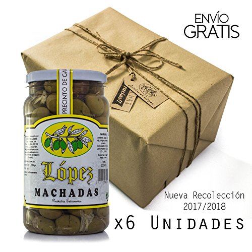 Pack 6 Unidades Aceitunas Machadas Extremeñas - Envío GRATIS