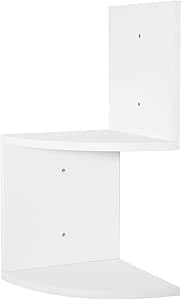 JEOBEST Étagère Murale Style Zigzag Étagère D'angle à 5 Niveaux, Étagères De Rangement Autoportantes, Pour Cuisine, Chambre, Salon, Bureau 20 * 20 * 120cm (Bois