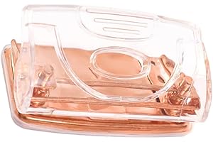 Alipis Hole Puncher Acrylique Clear 2 Trous Papier Punch Rose Gold Planner Punonceur Office Office Schooltop Accessoire