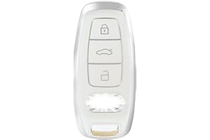 OFFCURVE Funda Llaves Coche Carcasa Llave, TPU Funda Mando Coche Carcasa Mando 3 Botones para Audi A1 A3 A4 A5 A6 A7 A8 Q1 Q3 Q4 Q5 Q7 Q8 S3 S4 S6 S7 SQ7 SQ8 RS4 RS6 RS7 R8 TT TTS Seat Exeo 3R E-Tron