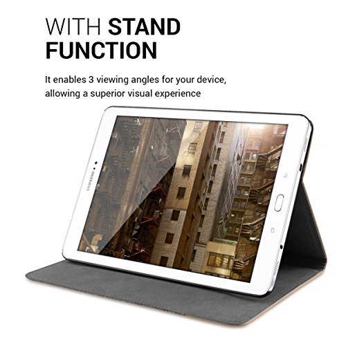 3in1 Set: kwmobile Hülle für Samsung Galaxy Tab S2 9.7 T810N/T813N/T815N/T819N – Tabletcover Slim Case Tablet Schutzhülle – Smart Cover Tabletcase Hellgrau + Folie, kristallklar + Stylus, Schwarz - 4