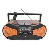 3. Eine Vielzahl Methoden der Aufladung, Solar Radio kann mit Handkurbel, die Solarladung sein, Micro-USB-Kabel und 3 AAA-Batterien (nicht enthalten). Es kann USB-Port-Geräte (wie mobile Stromversorgung), um sicherzustellen, rechtzeitig Kontakt mit Familienmitgliedern aufladen ..