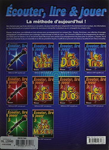 Book's Cover ofEcouter, Lire & Jouer 1 Clarinette